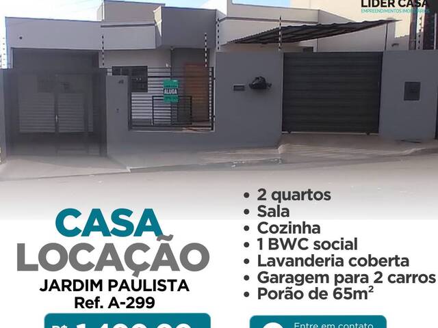 #A-299 - Casa para Locação em Arapongas - PR - 1