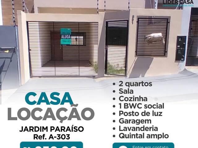 #A-303 - Casa para Locação em Arapongas - PR - 1