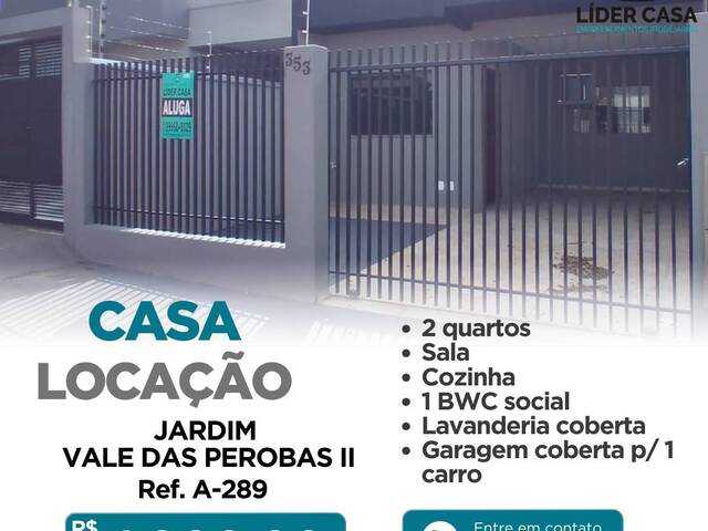 #A-289 - Casa para Locação em Arapongas - PR - 1